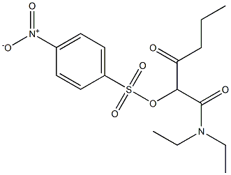 N,N-Diethyl-2-[(4-nitrophenyl)sulfonyloxy]-3-oxohexanamide Struktur