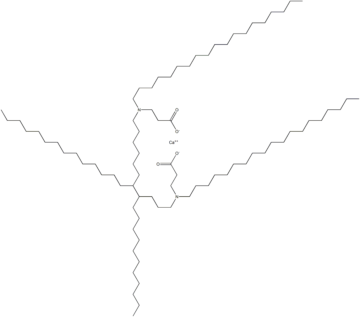 Bis[3-(dinonadecylamino)propanoic acid]calcium salt Struktur