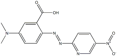 2-[(5-Nitro-2-pyridyl)azo]-5-(dimethylamino)benzoic acid Struktur