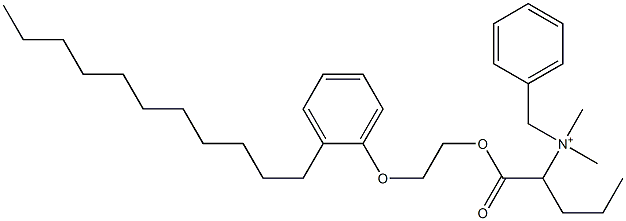 N,N-Dimethyl-N-benzyl-N-[1-[[2-(2-undecylphenyloxy)ethyl]oxycarbonyl]butyl]aminium Struktur