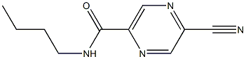 5-Butylcarbamoyl-2-pyrazinecarbonitrile Struktur