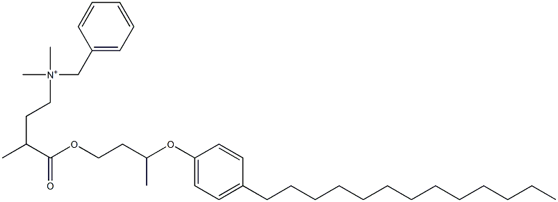 N,N-Dimethyl-N-benzyl-N-[3-[[3-(4-tridecylphenyloxy)butyl]oxycarbonyl]butyl]aminium Struktur