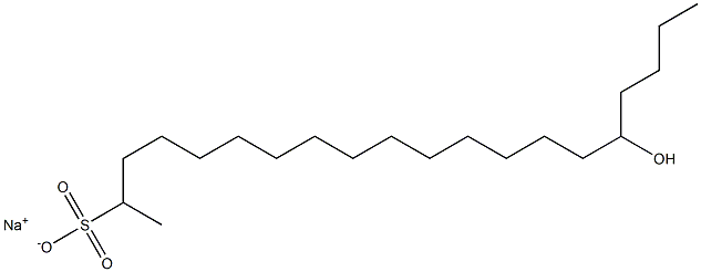 16-Hydroxyicosane-2-sulfonic acid sodium salt Struktur