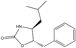 (4S,5S)-4-(2-Methylpropyl)-5-benzyloxazolidin-2-one Struktur