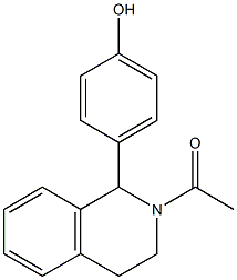 1-(4-Hydroxyphenyl)-2-acetyl-1,2,3,4-tetrahydroisoquinoline Struktur