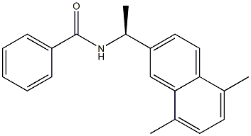 (-)-N-[(S)-1-(5,8-Dimethyl-2-naphtyl)ethyl]benzamide Struktur