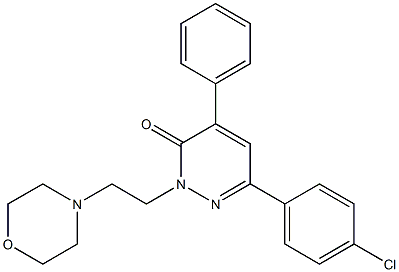 4-Phenyl-6-(4-chlorophenyl)-2-(2-morpholinoethyl)pyridazin-3(2H)-one Struktur