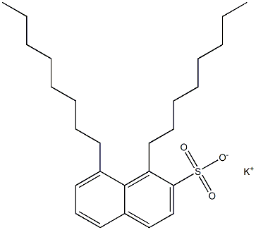 1,8-Dioctyl-2-naphthalenesulfonic acid potassium salt Struktur