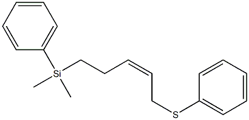 (Z)-5-(Dimethylphenylsilyl)-1-(phenylthio)-2-pentene Struktur