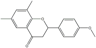 2-(4-Methoxyphenyl)-6,8-dimethylchroman-4-one Struktur