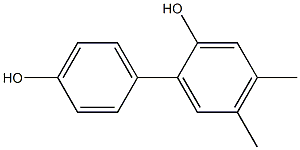 4,5-Dimethyl-1,1'-biphenyl-2,4'-diol Struktur