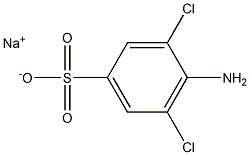 4-Amino-3,5-dichlorobenzenesulfonic acid sodium salt Struktur