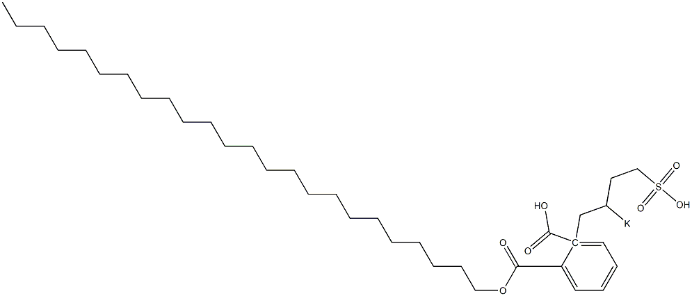 Phthalic acid 1-tetracosyl 2-(2-potassiosulfobutyl) ester Struktur