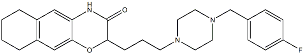 2-[3-[4-(4-Fluorobenzyl)piperazin-1-yl]propyl]-6,7,8,9-tetrahydro-2H-naphth[2,3-b][1,4]oxazin-3(4H)-one Struktur