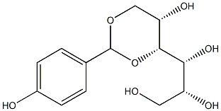 1-O,3-O-(4-Hydroxybenzylidene)-D-glucitol Struktur