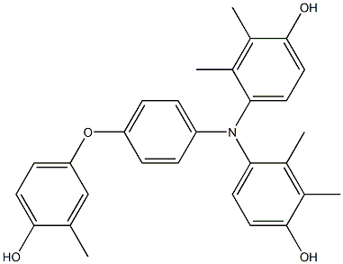 N,N-Bis(4-hydroxy-2,3-dimethylphenyl)-4-(4-hydroxy-3-methylphenoxy)benzenamine Struktur