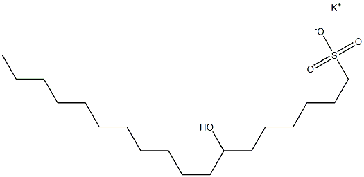 7-Hydroxyoctadecane-1-sulfonic acid potassium salt Struktur