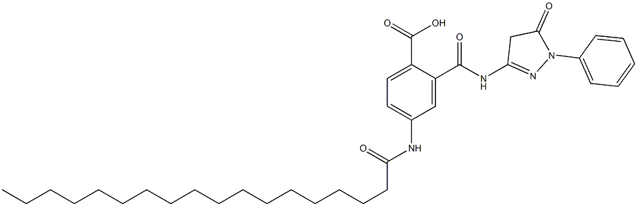 2-[(1-Phenyl-5-oxo-2-pyrazolin-3-yl)carbamoyl]-4-(stearoylamino)benzoic acid Struktur