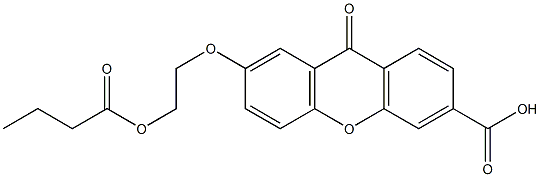 7-[2-(Butanoyloxy)ethoxy]-9-oxo-9H-xanthene-3-carboxylic acid Struktur