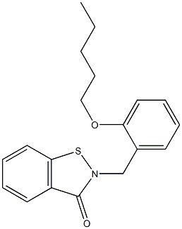 2-[2-(Pentyloxy)benzyl]-1,2-benzisothiazol-3(2H)-one Struktur