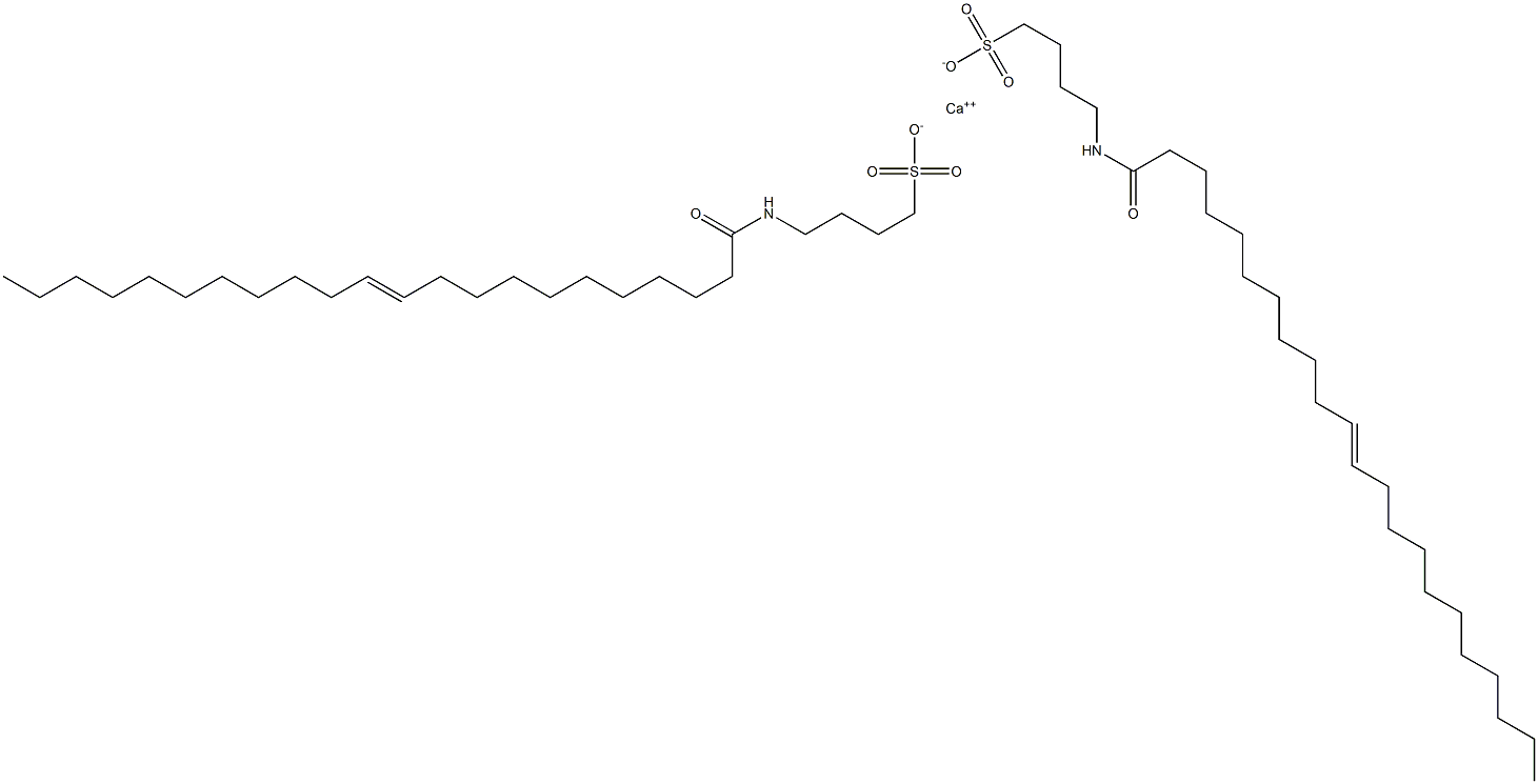 Bis[4-[(1-oxo-11-docosen-1-yl)amino]-1-butanesulfonic acid]calcium salt Struktur