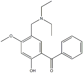 2-Hydroxy-4-methoxy-5-(diethylaminomethyl)benzophenone Struktur