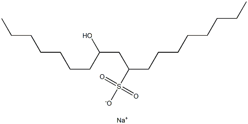 11-Hydroxyoctadecane-9-sulfonic acid sodium salt Struktur