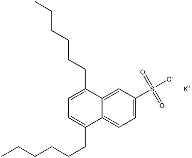 5,8-Dihexyl-2-naphthalenesulfonic acid potassium salt Struktur