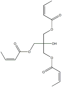 Bisisocrotonic acid 2-(isocrotonoyloxymethyl)-2-hydroxypropane-1,3-diyl ester Struktur