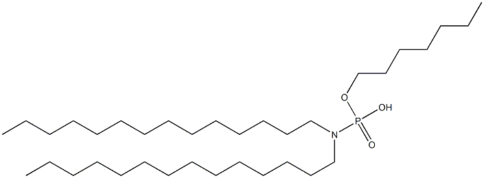 N,N-Ditetradecylamidophosphoric acid hydrogen heptyl ester Struktur