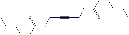 Dihexanoic acid 2-butyne-1,4-diyl ester Struktur