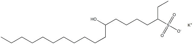 8-Hydroxynonadecane-3-sulfonic acid potassium salt Struktur