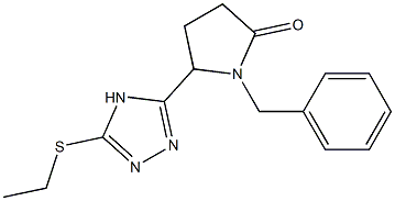 5-(5-Oxo-1-benzylpyrrolidin-2-yl)-3-ethylthio-4H-1,2,4-triazole Struktur