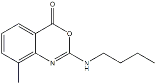 2-Butylamino-8-methyl-4H-3,1-benzoxazin-4-one Struktur