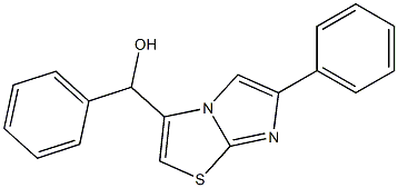 6-Phenyl-3-[phenyl(hydroxy)methyl]imidazo[2,1-b]thiazole Struktur