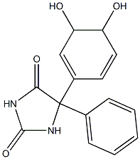 5-(3,4-Dihydroxy-1,5-cyclohexadienyl)-5-phenyl-2,4-imidazolidinedione Struktur