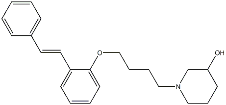 2-[4-(3-Hydroxypiperidino)butoxy]stilbene Struktur