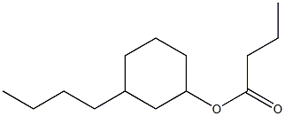 Butanoic acid 3-butylcyclohexyl ester Struktur