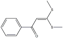 1,1-Bis(methylthio)-3-phenylpropene-3-one Struktur