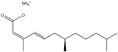 (2Z,4E,7R)-3,7,11-Trimethyl-2,4-dodecadienoic acid ammonium salt Struktur