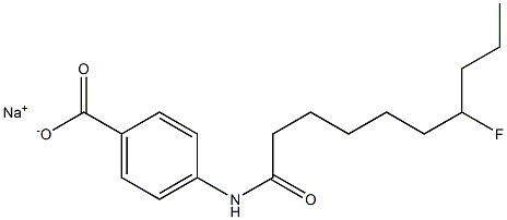 4-[(7-Fluorodecanoyl)amino]benzenecarboxylic acid sodium salt Struktur