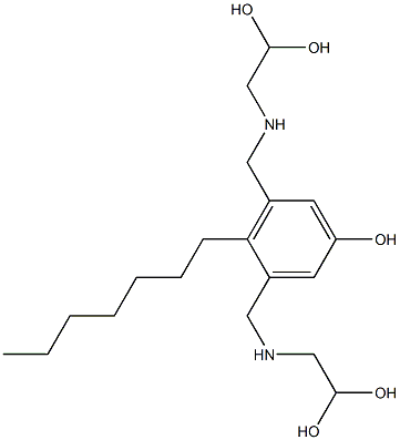 3,5-Bis[[(2,2-dihydroxyethyl)amino]methyl]-4-heptylphenol Struktur