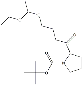 (2S)-2-[4-(1-Ethoxyethoxy)-1-oxobutyl]pyrrolidine-1-carboxylic acid tert-butyl ester Struktur