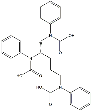 Tri(phenylcarbamic acid)[S,(-)]-1,2,5-pentanetriyl ester Struktur