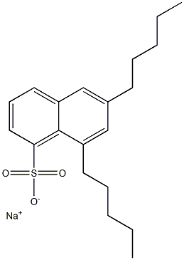 6,8-Dipentyl-1-naphthalenesulfonic acid sodium salt Struktur