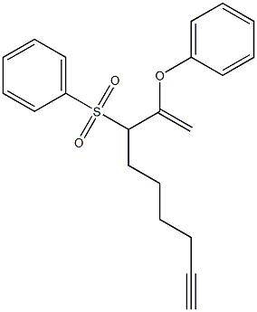 2-Phenoxy-3-phenylsulfonyl-1-nonen-8-yne Struktur