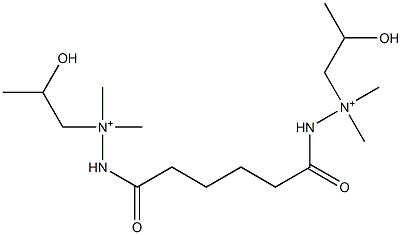 2,2'-(1,6-Dioxohexane-1,6-diyl)bis[1-(2-hydroxypropyl)-1,1-dimethylhydrazinium] Struktur