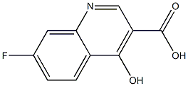 7-Fluoro-4-hydroxyquinoline-3-carboxylic acid Struktur