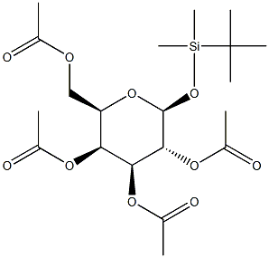 tert. Butyldimethylsilyl 2,3,4,6 - Tetra-O-acetyl-beta-D-galactopyranoside Struktur