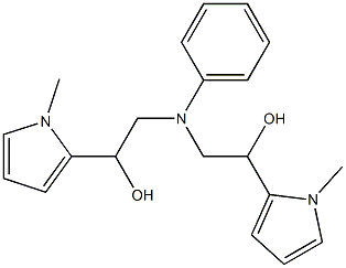 2-([2-HYDROXY-2-(1-METHYL-1H-PYRROL-2-YL)-ETHYL]-PHENYL-AMINO)-1-(1-METHYL-1H-PYRROL-2-YL)-ETHANOL Struktur